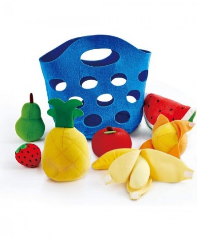 Toddler Fruit Basket |Soft Pretend Food Playset for Kids Fruit Toy Basket Includes Banana Apple Pineapple Orange and More Blu...