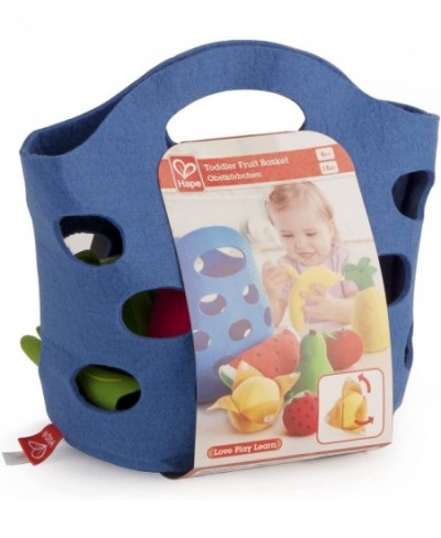 Toddler Fruit Basket |Soft Pretend Food Playset for Kids Fruit Toy Basket Includes Banana Apple Pineapple Orange and More Blu...