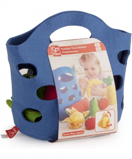 Toddler Fruit Basket |Soft Pretend Food Playset for Kids Fruit Toy Basket Includes Banana Apple Pineapple Orange and More Blu...