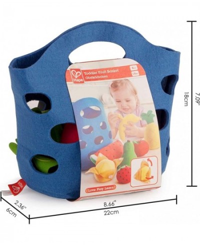 Toddler Fruit Basket |Soft Pretend Food Playset for Kids Fruit Toy Basket Includes Banana Apple Pineapple Orange and More Blu...