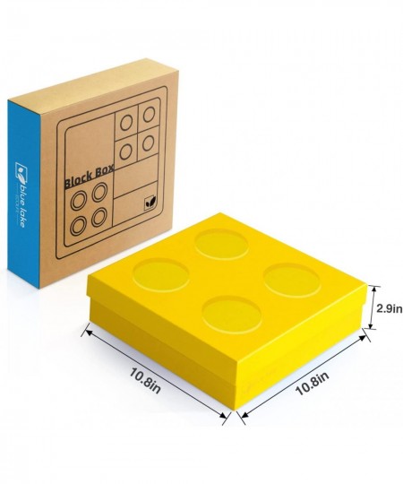 ECOLIFE Block Box - Recyclable Paper Toys Storage Organizer Gift Box with 9 Customizable Compartments Compatible with Hot Whe...