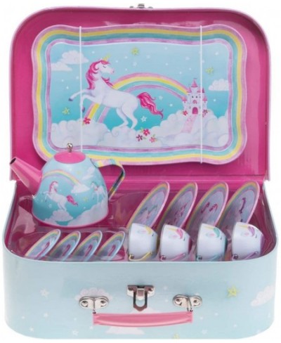 Rainbow Unicorn Gift Set - Musical Jewelry Box and Pretend Tea Set - Unicorn Gifts for Girls $62.54 - Children's Jewelry Boxes