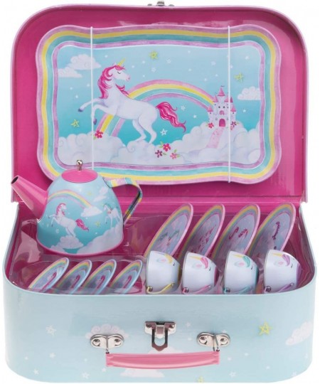 Rainbow Unicorn Gift Set - Musical Jewelry Box and Pretend Tea Set - Unicorn Gifts for Girls $62.54 - Children's Jewelry Boxes