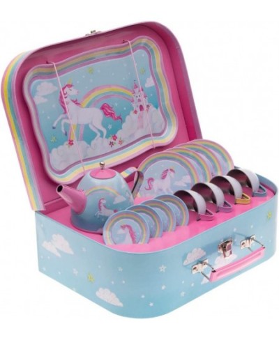 Rainbow Unicorn Gift Set - Musical Jewelry Box and Pretend Tea Set - Unicorn Gifts for Girls $62.54 - Children's Jewelry Boxes