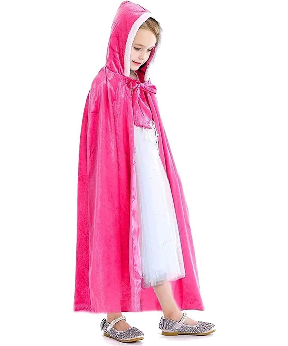 Fur Princess Hooded Cape Cloaks Costume Birthday Halloween Cosplay for Girls $40.54 - Kids' Costumes