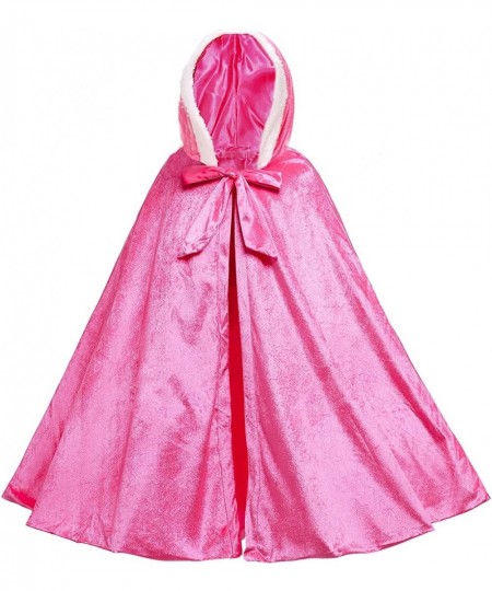 Fur Princess Hooded Cape Cloaks Costume Birthday Halloween Cosplay for Girls $40.54 - Kids' Costumes