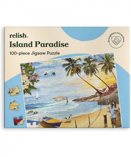 100 Piece Puzzles for Adults Island Paradise Dementia Jigsaw Puzzle Dementia Activities for Seniors $40.17 - Jigsaw Puzzles