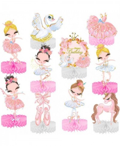 11Pcs Ballerina Honeycomb Centerpieces Ballerina Birthday Party Supplies Swan Ballet Girls Party Table Decoration for Balleri...