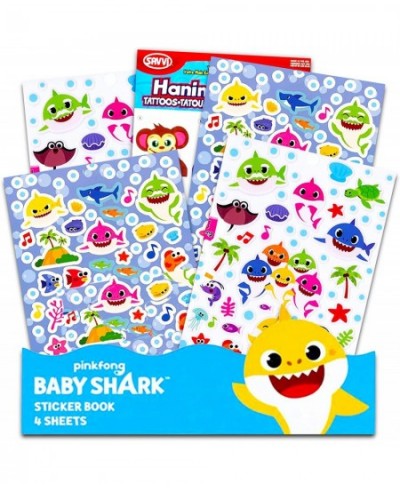 Baby Shark Puffy Stickers for Toddlers Set - 2 Pc Bundle with Sticker Book and Hanimals Temporary Tattoos | Party Favors Good...