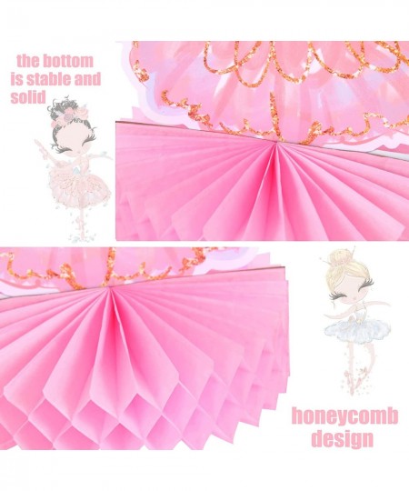 11Pcs Ballerina Honeycomb Centerpieces Ballerina Birthday Party Supplies Swan Ballet Girls Party Table Decoration for Balleri...