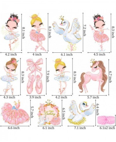 11Pcs Ballerina Honeycomb Centerpieces Ballerina Birthday Party Supplies Swan Ballet Girls Party Table Decoration for Balleri...