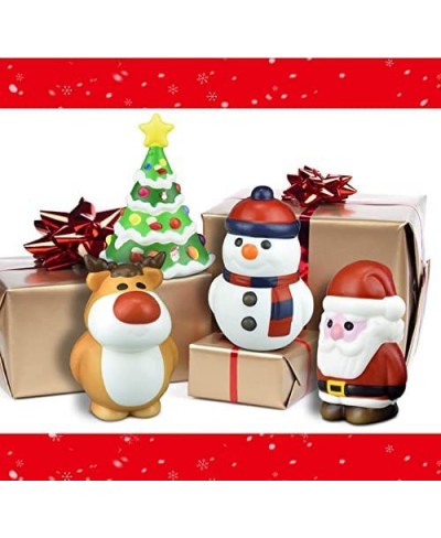 4-Piece Santa Jumbo Squishies Pack with Christmas Drawstring Bag Slow Rising Pack Gifts for Christmas (Red) $33.96 - Miniatur...