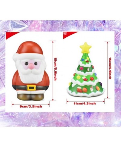 4-Piece Santa Jumbo Squishies Pack with Christmas Drawstring Bag Slow Rising Pack Gifts for Christmas (Red) $33.96 - Miniatur...