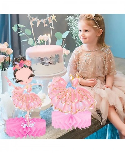 11Pcs Ballerina Honeycomb Centerpieces Ballerina Birthday Party Supplies Swan Ballet Girls Party Table Decoration for Balleri...