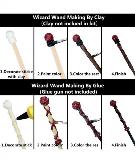 8 Pack Magic Wands Wooden Wizard Wand DIY Wand Making Witch Wand Halloween Wands Cosplay Wand Magic Party Favors Halloween Ac...