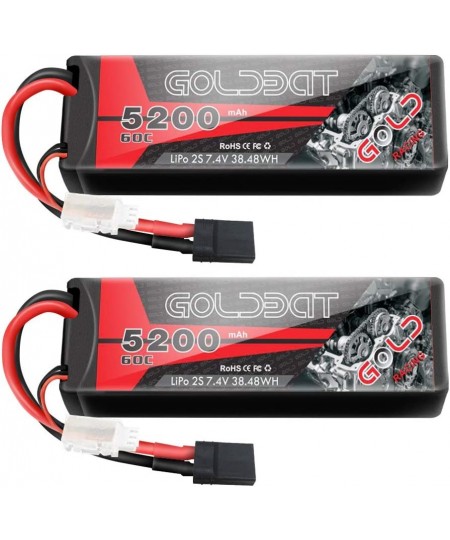 5200mAh 2S 60C 7.4V RC LiPo Battery Hard Case with TRS Plug for RC Evader BX Car RC Truck RC Truggy (2 Pack) $49.61 - Hobby R...