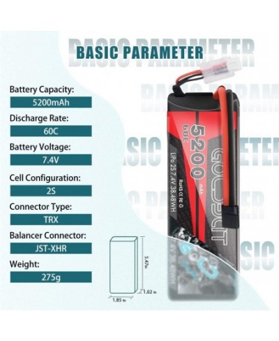 5200mAh 2S 60C 7.4V RC LiPo Battery Hard Case with TRS Plug for RC Evader BX Car RC Truck RC Truggy (2 Pack) $49.61 - Hobby R...