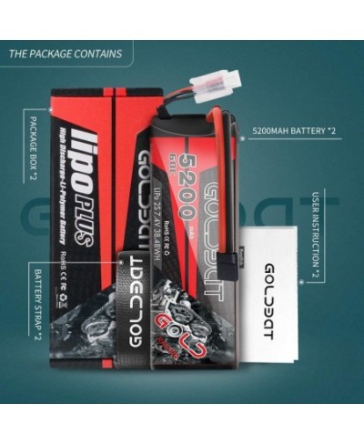 5200mAh 2S 60C 7.4V RC LiPo Battery Hard Case with TRS Plug for RC Evader BX Car RC Truck RC Truggy (2 Pack) $49.61 - Hobby R...