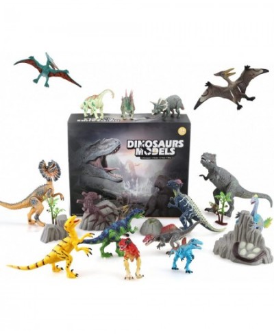 21PCS Dinosaur Toys with 5"-10" Realistic Dinosaur Figures with Movable Jaws Kids Activity Play Mat to Create a Dino World In...