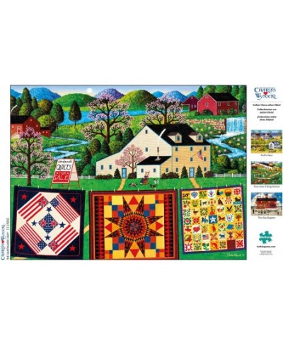 Charles Wysocki - The Quiltmaker Lady - 1000 Piece Jigsaw Puzzle Green $20.50 - Jigsaw Puzzles