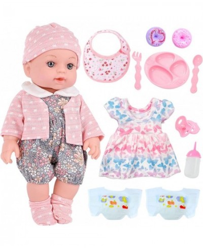 Realistic Baby Doll Set - 12 Inch Newborn Baby Doll with Clothes and Accessories Baby Doll Diapers Bottle Food Stuff $52.68 -...