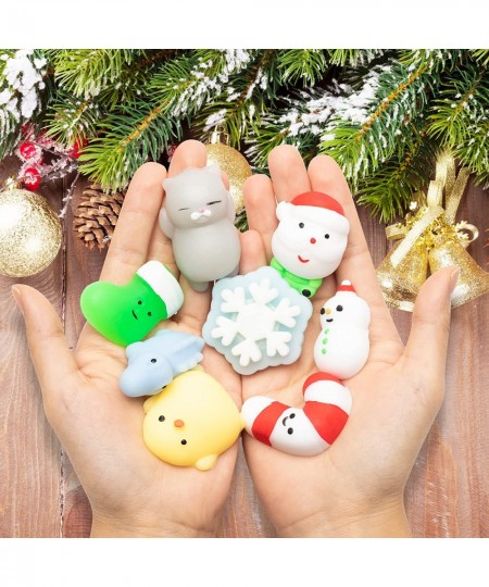 30Pcs Christmas Mochi Squeeze Toys for Kids Party Favors Kawaii Animal Squeeze Stress Relief Toys for Christmas Decoration Tr...