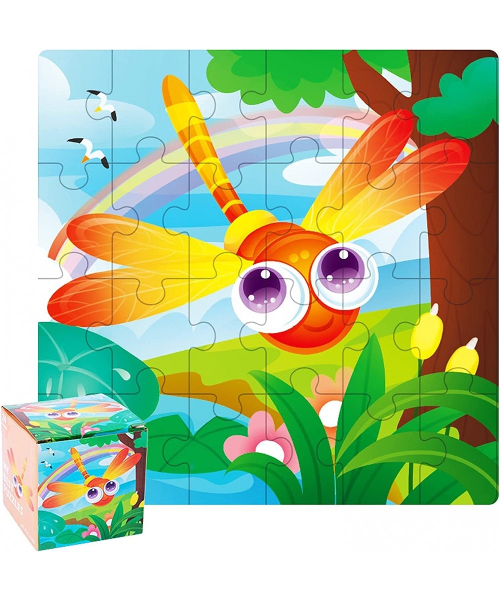 24 Piece Puzzles for Kids Ages 3-5 5.6" x 5.6" Mini Jigsaw Puzzle for Boys and Girls Preschool Educational Game (Dragon-Fly) ...