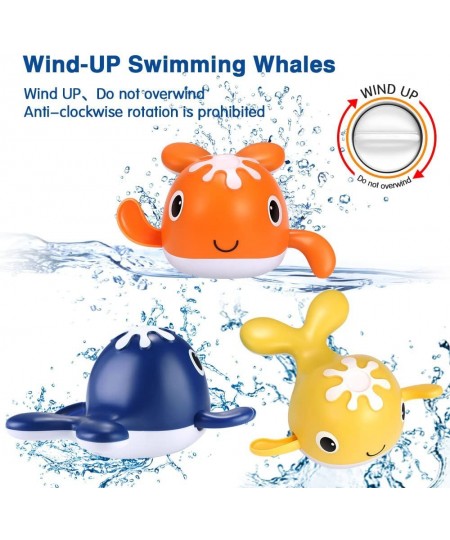 Bath Toys Baby Toys Magnetic Fishing Toys for Kids Baby Bathtub Toys Toddler Toys for Pool Bath Time Wind-up Swimming Whales ...