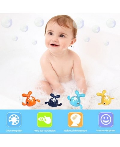 Bath Toys Baby Toys Magnetic Fishing Toys for Kids Baby Bathtub Toys Toddler Toys for Pool Bath Time Wind-up Swimming Whales ...