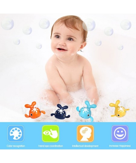 Bath Toys Baby Toys Magnetic Fishing Toys for Kids Baby Bathtub Toys Toddler Toys for Pool Bath Time Wind-up Swimming Whales ...