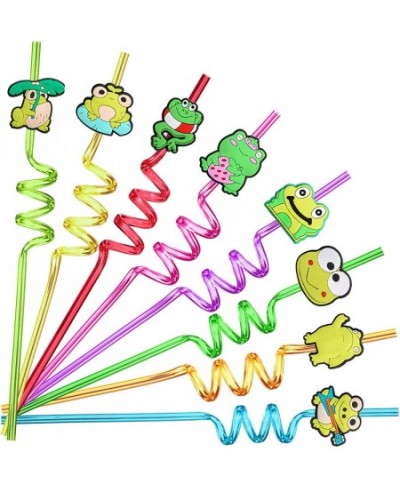 24 Frog Party Favors Drinking Straws with 2 PCS Straws Cleaning Brush for Funky Frogs Party Supplies $30.26 - Kids' Party Fav...