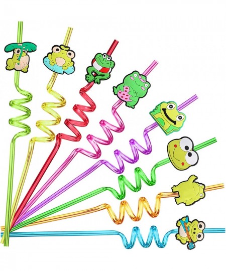 24 Frog Party Favors Drinking Straws with 2 PCS Straws Cleaning Brush for Funky Frogs Party Supplies $30.26 - Kids' Party Fav...