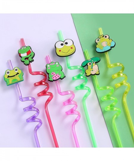 24 Frog Party Favors Drinking Straws with 2 PCS Straws Cleaning Brush for Funky Frogs Party Supplies $30.26 - Kids' Party Fav...