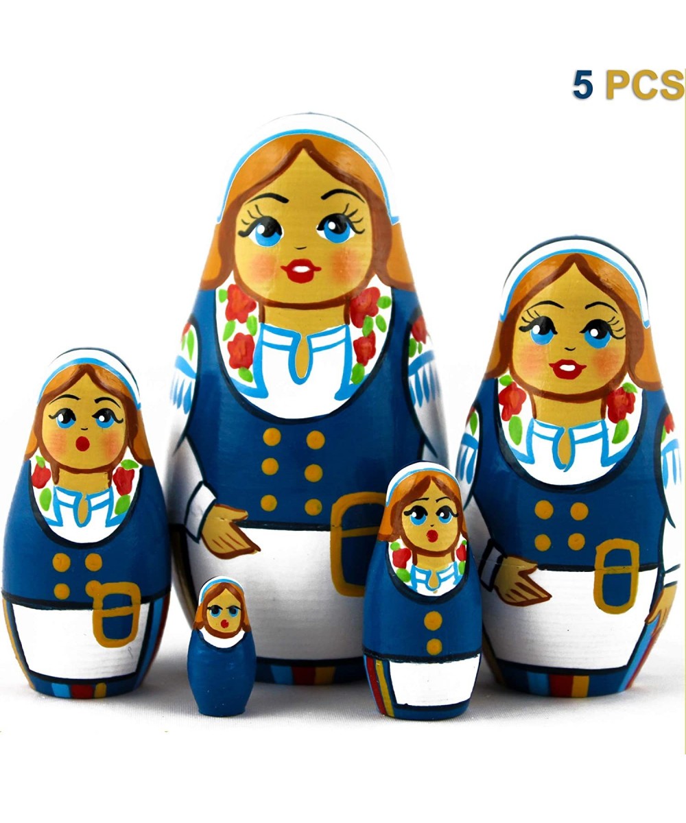 Set 5 pcs Nesting Dolls Finnish Folk Dress $41.88 - Nesting Dolls