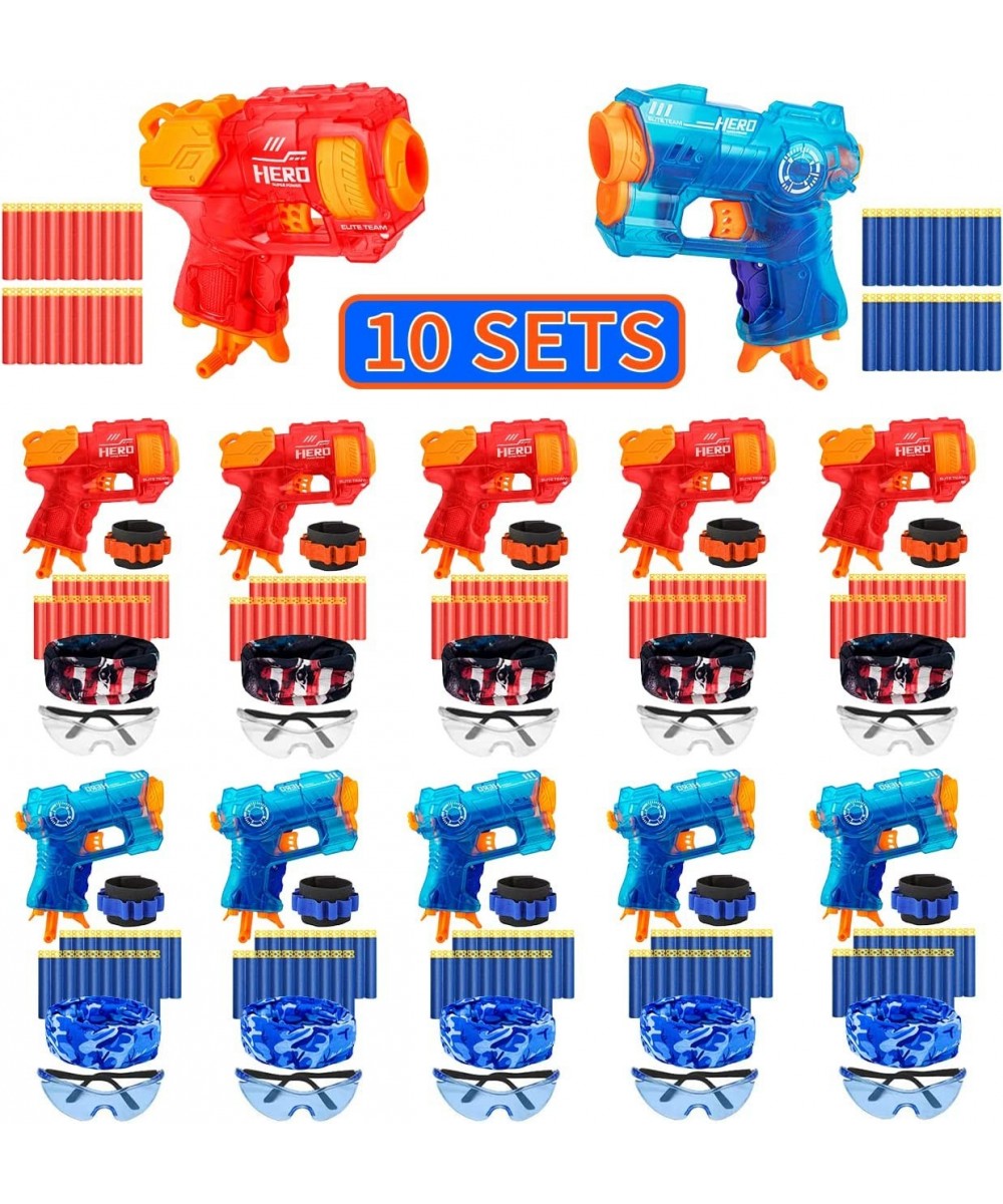 10 Bulk Small Gun Sets Compatible with Nerf Gun Party Supplies Boys Birthday Favors for Nerf War Party Mini Pistol Blasters M...