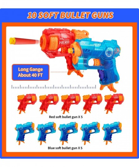 10 Bulk Small Gun Sets Compatible with Nerf Gun Party Supplies Boys Birthday Favors for Nerf War Party Mini Pistol Blasters M...