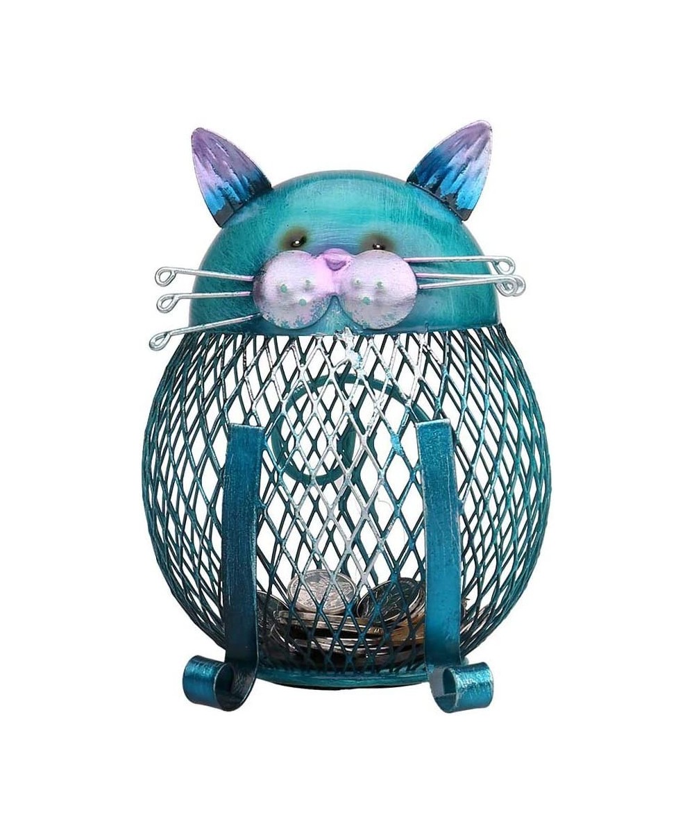 Cat Piggy Bank for Kids Cat Shaped Metal Coin Box Coin Money Bank Handwork Handicrafts Ornament $21.91 - Kids' Money Banks