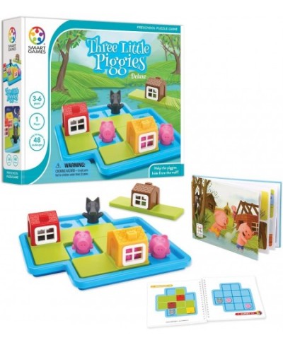 Three Little Piggies - Deluxe Cognitive Skill-Building Puzzle Game featuring 48 Playful Challenges for Ages 3+ $45.95 - Board...