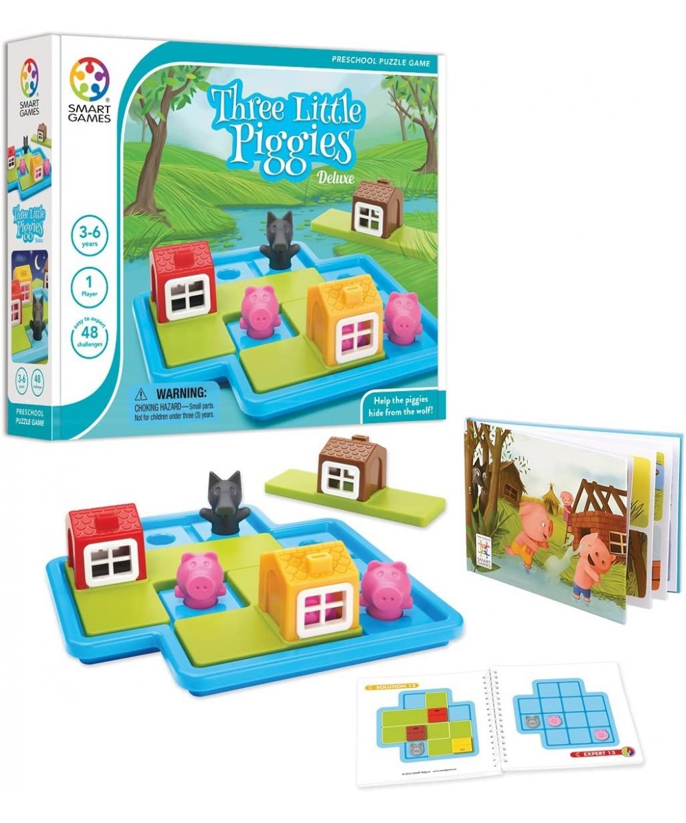 Three Little Piggies - Deluxe Cognitive Skill-Building Puzzle Game featuring 48 Playful Challenges for Ages 3+ $45.95 - Board...