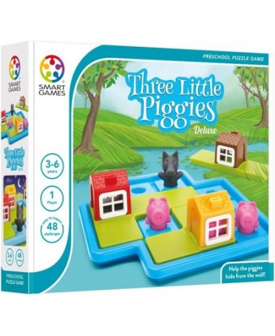 Three Little Piggies - Deluxe Cognitive Skill-Building Puzzle Game featuring 48 Playful Challenges for Ages 3+ $45.95 - Board...