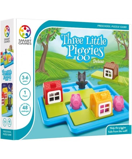 Three Little Piggies - Deluxe Cognitive Skill-Building Puzzle Game featuring 48 Playful Challenges for Ages 3+ $45.95 - Board...