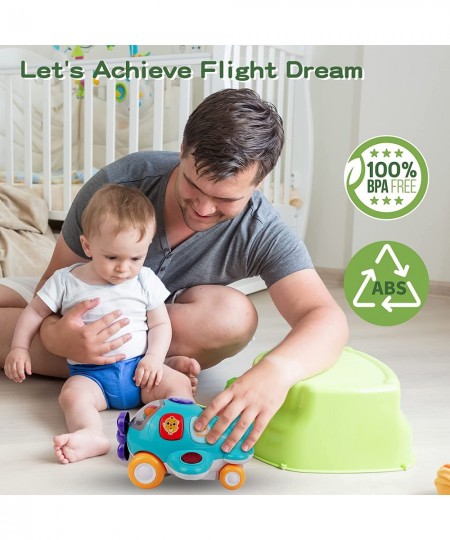 Musical Baby Toys 18 Months+ Old Airplane Toy Crawls Preschool Learning Toddler Toys for 2 3 Year Old Baby Boy Gifts and Baby...