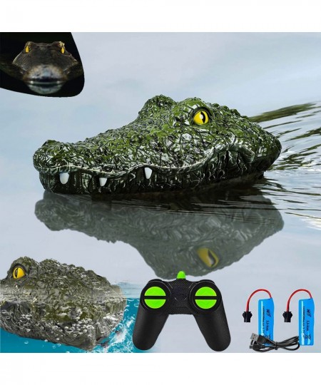 2.4GHz Remote Control Crocodile Head Boat for Pools and Lakes High Simulation Alligator Head RC Boats Prank Toys for Adults a...