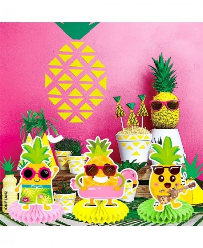 10Pcs Pineapple Table Honeycomb Centerpieces Pineapple Party Supplies Luau Party Decorations for Summer Pool Theme Birthday H...