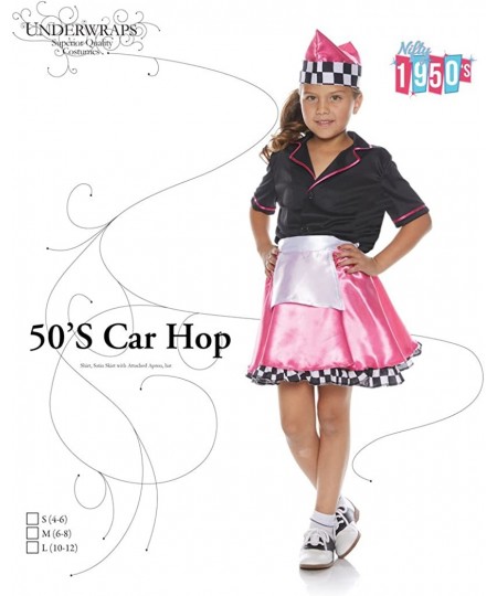 Little Girl's Little Girl's 1950s Car Hop Costume Childrens Costume Multi Small $43.61 - Kids' Costumes