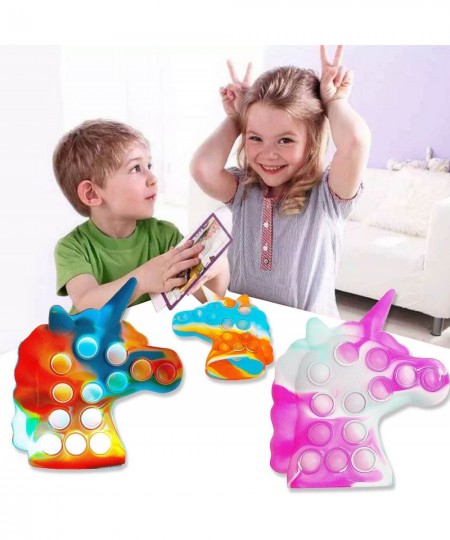 3D Unicorn Pop Its LED Light Up Popper for Stress and Anxiety Relieve for Kids and Adults. Therapy Fidget Toy for ADHD and Au...