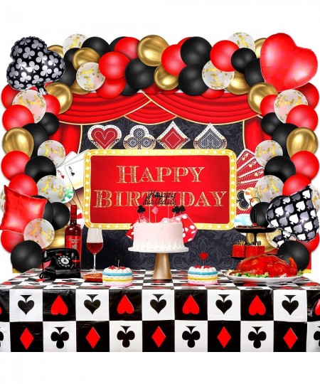 79 Pcs Casino Theme Party Decorations Las Vegas Party Decorations Casino Birthday Party Decorations Supplies Include Casino B...