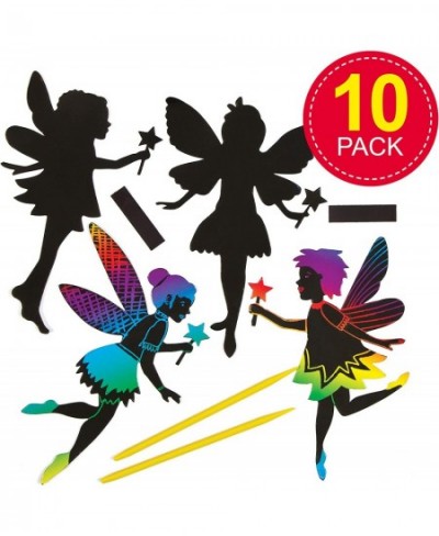 Baker Ross-AG836 Fairy Scratch Art Magnets (Pack of 10) For Kids Party Bag Fillers 10 pack Assorted $14.90 - Craft Kits