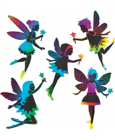 Baker Ross-AG836 Fairy Scratch Art Magnets (Pack of 10) For Kids Party Bag Fillers 10 pack Assorted $14.90 - Craft Kits