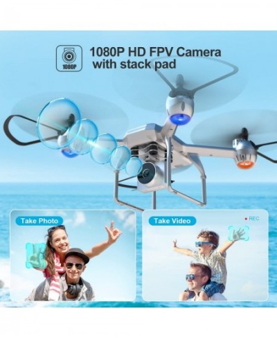 HS140 RC Drone with 1080P FPV Camera for Adults and Kids 34 Mins Flight Time with 2 batteries Altitude Hold Voice Control Ges...